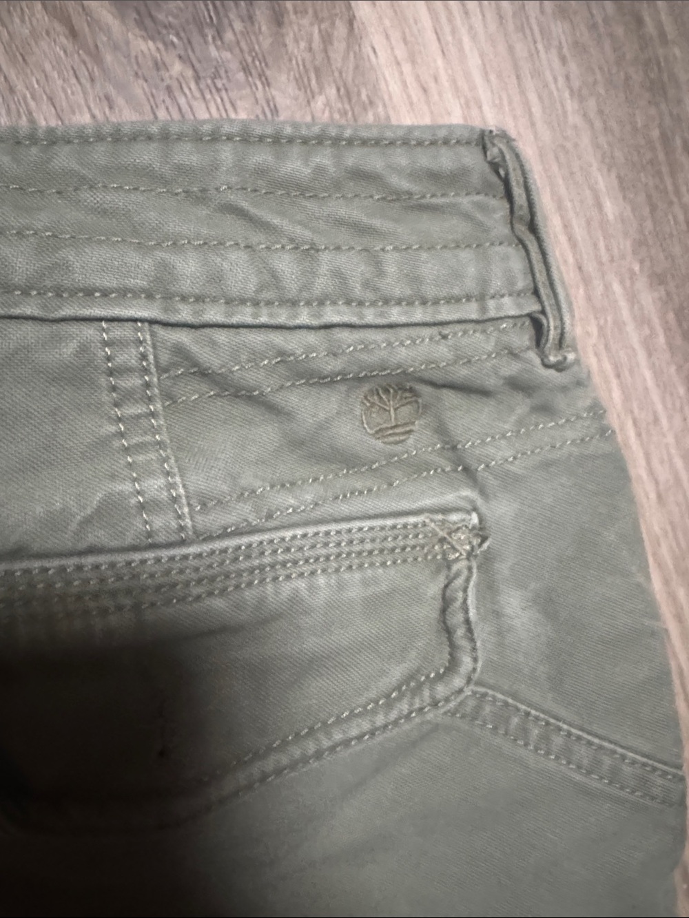 Timberland Olive Green Cargo Shorts with Utility Pockets - Picture 6 of 7